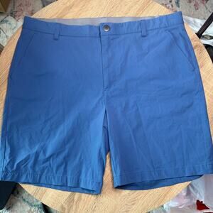 Hickey Freeman mens blue chino golf shorts size 38